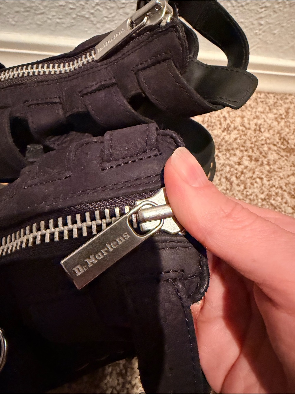 Dr. Martens Black Gladiator Platform Sandals with Buckle Straps - Picture 13 of 15